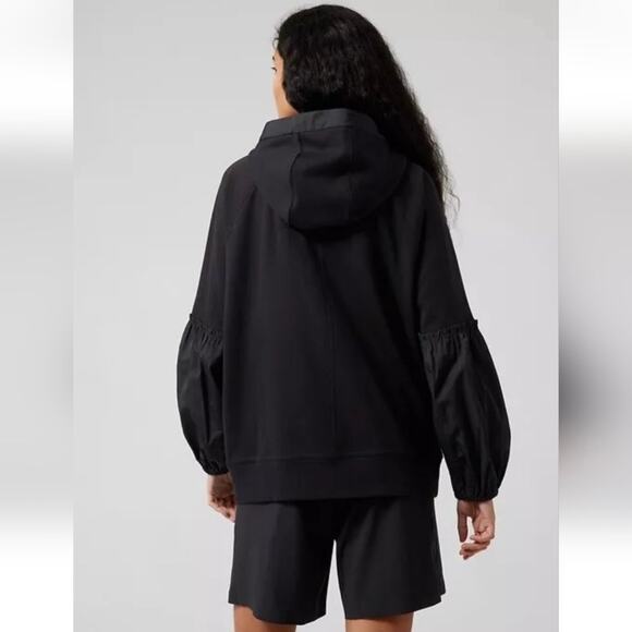 ATHLETA | On My Way Triumph Hoodie Full Zip Jacket Black Sz M - Picture 2 of 9